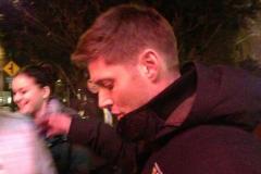 Jensen and Jared on set filming & with fans (Jan. 14th, 2013)