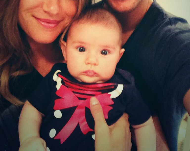 Jensen, Danneel and Baby JJ arriving at LAX 08/17/2013