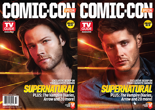 2013 WBSDCC TV Guide Covers - incl. Supernatural's Sam and Dean Winchester